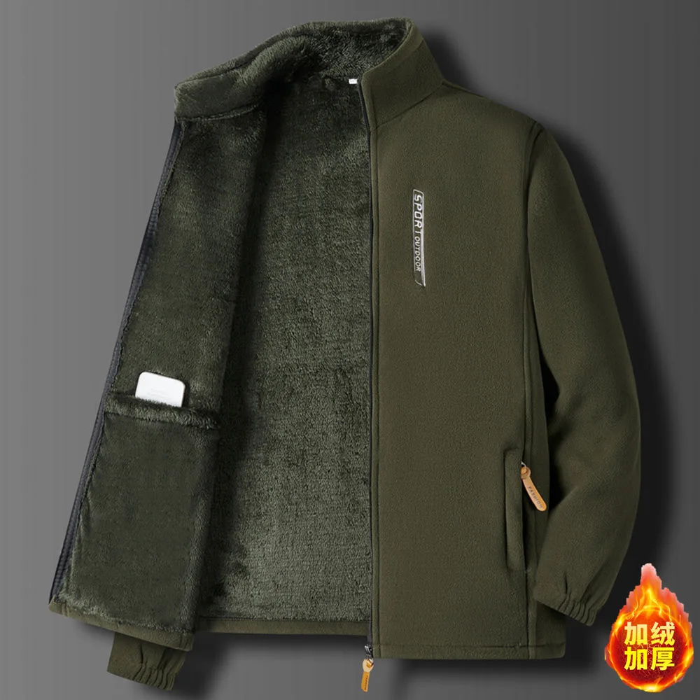 Новинка Осень-зима 2024 модная однотонная утепленная теплая куртка с флисовой