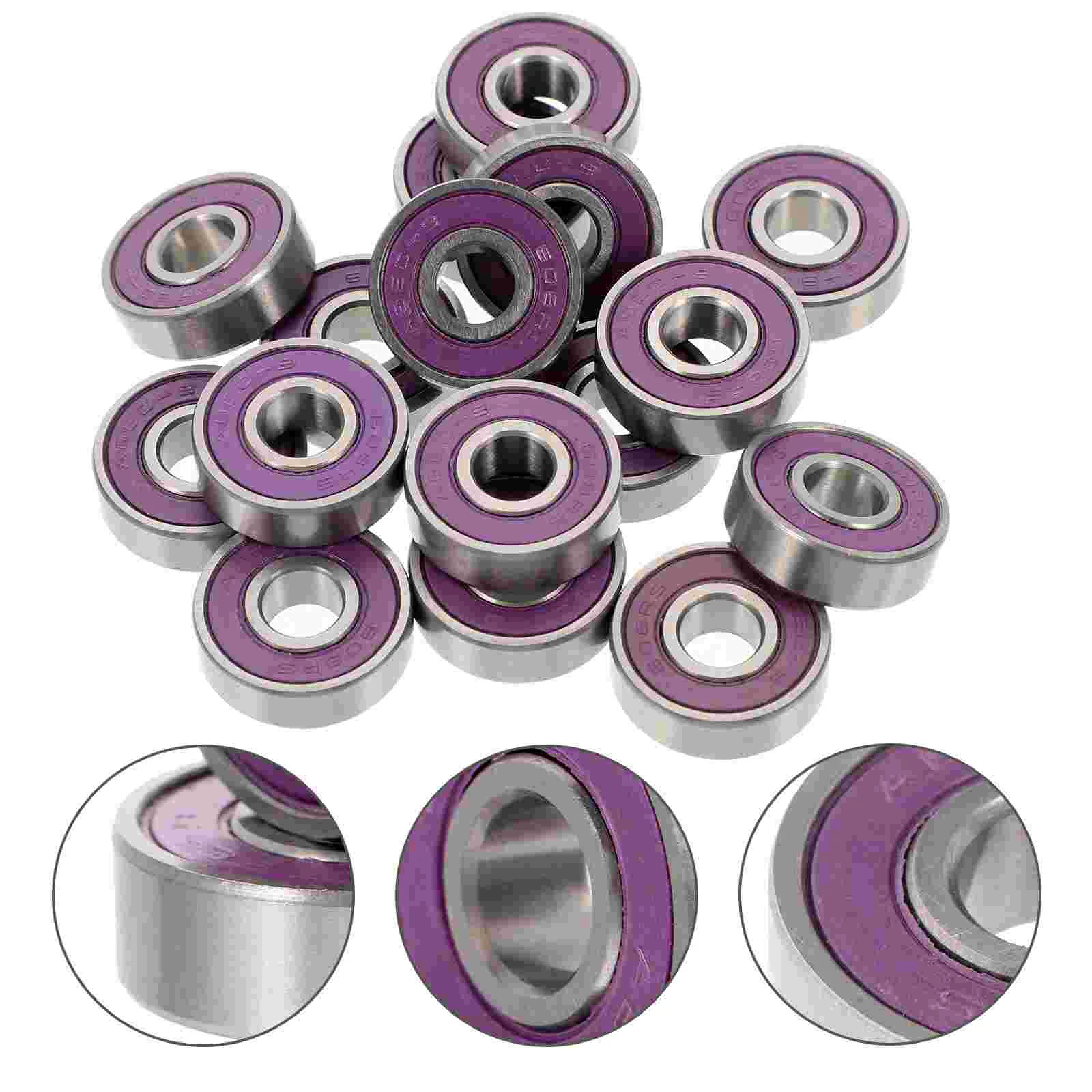 

16 Pcs Skateboard Bearing Longboard Bearings Professional Ice Skates Accessories Ceramic Alloy