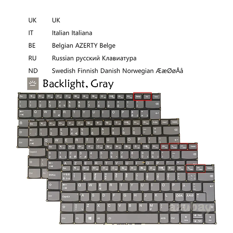Фото клавиатура для lenovo ideapad flex-14api flex-14iml flex-14iwl s530-13iml s530-13iwl s740-14iil белгийский азерти итальянский северный русский британский №1