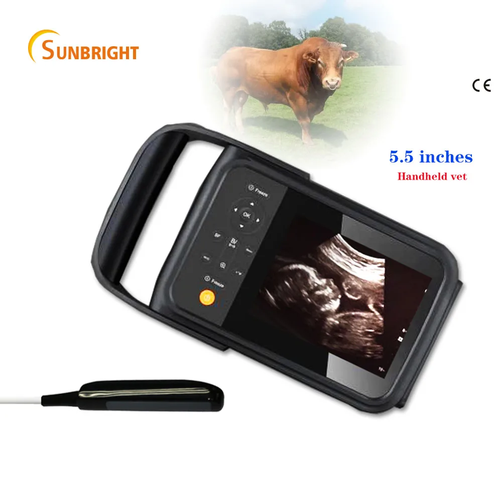 

Handheld vet digital 5.5 inches ultrasound machine veterinary cattle ultrasound portable