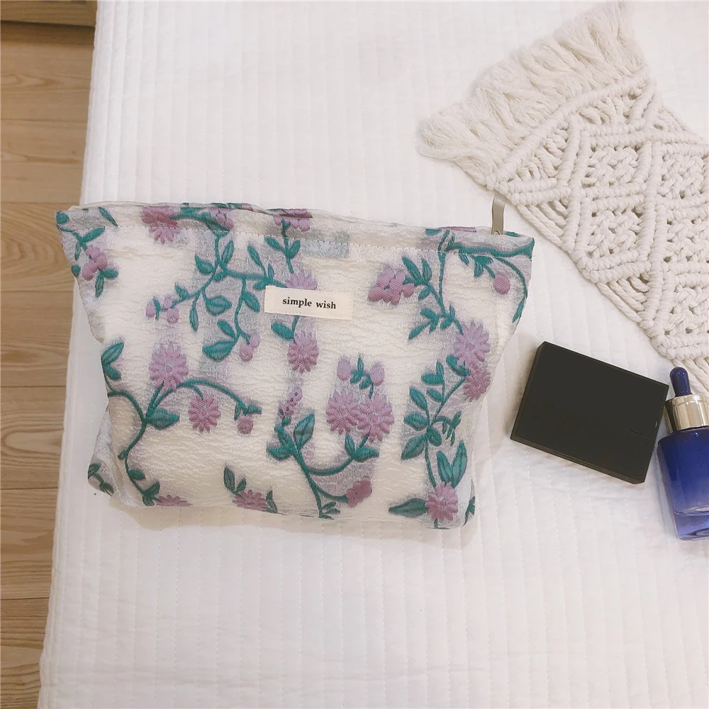 Органайзер для косметики и аксессуаров в путешествиях "1 шт." в женском стиле с цветочным принтом.