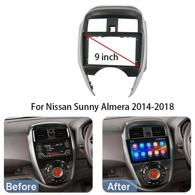 9-дюймовый автомобильный радиоприемник для Nissan Sunny/ Almera 2014-2018 стерео Android MP5-плеер 2