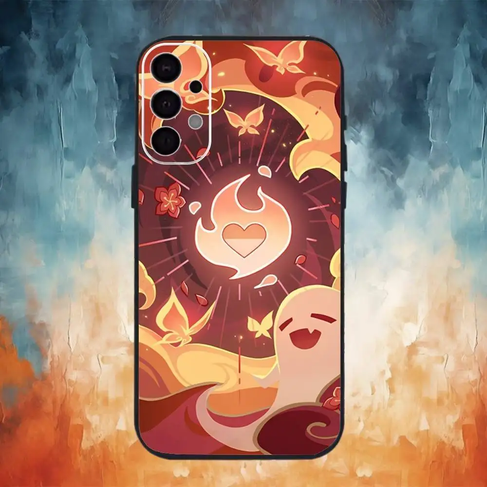 Фото Чехол для телефона G-Genshin Impact Genius Invokation TCG с изображением карт, для Samsung S26,25,24,23,22,21,20,30,Ultra,Plus,Fe,Lite, черный корпус №3