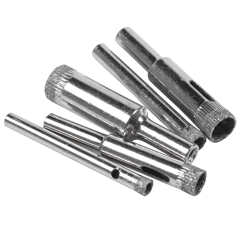

Fashion5Pcs Diamond Coated Core Hole Saw Bit Set Tool For Tile Marble Glass Ceramic 5/6/8/10/12mm