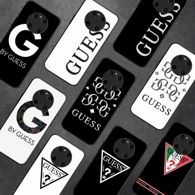 

Guess Triangle Letter Brand Phone Case For Huawei Y5 Y62019 Y52018 Y92019 funda case for 9prime2019