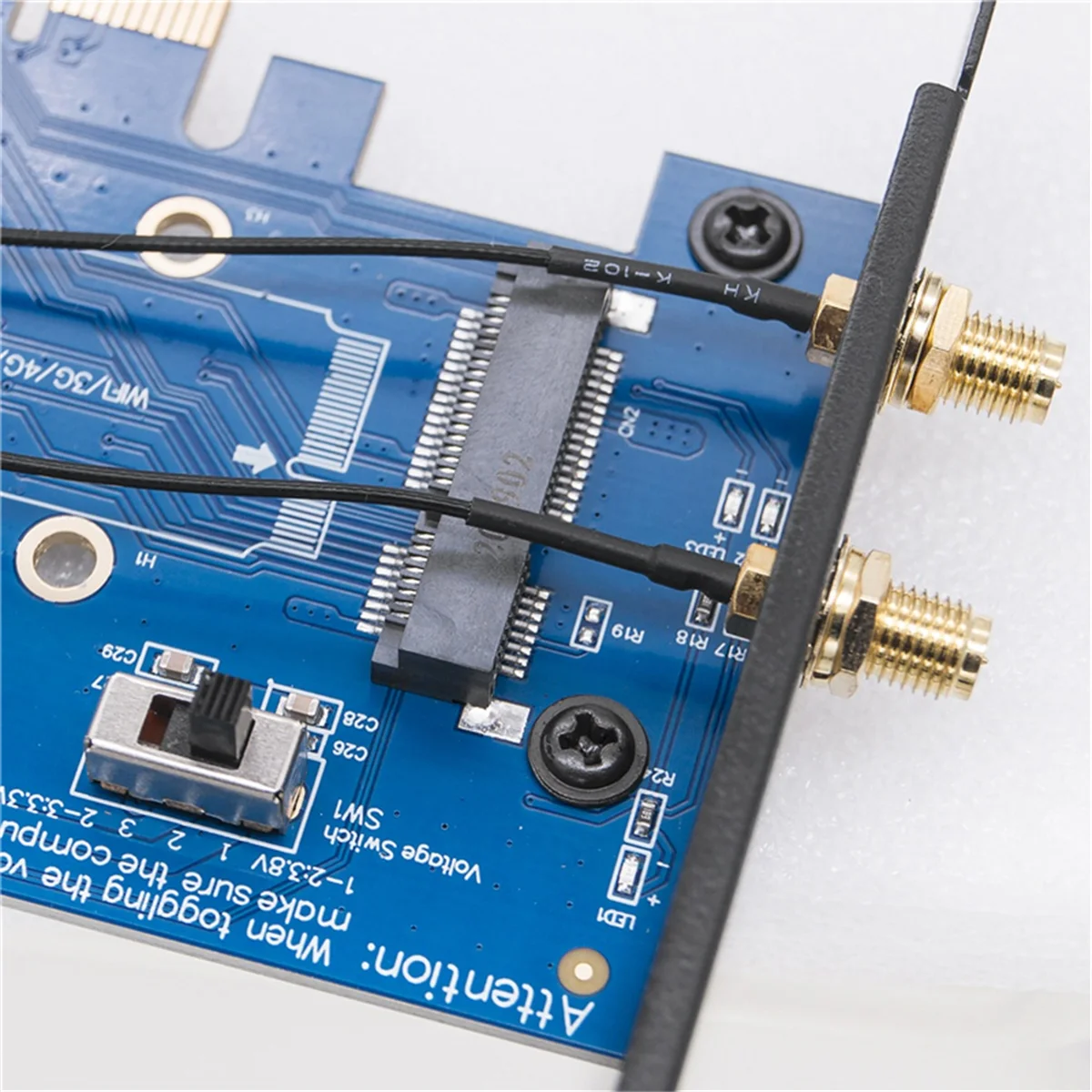 Модуль Wi-Fi Mini PCI-E Express на 1x карта адаптера 3g/4g макетная плата с 2 антеннами