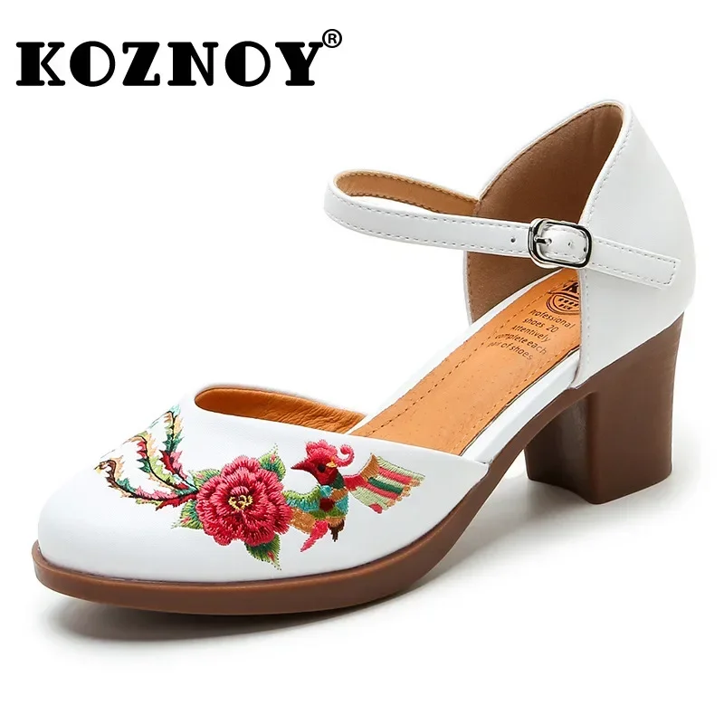 Роскошные женские туфли-лодочки из натуральной кожи на массивном каблуке 6 см