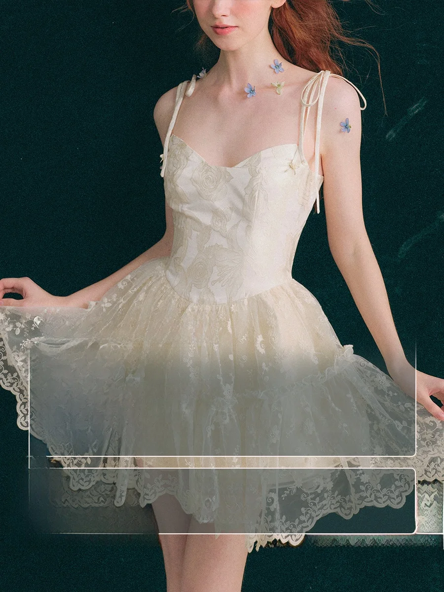 Жаккардовое платье-слинг Long Live Galaxy Secret Blossom все скрытые в цветы с французской