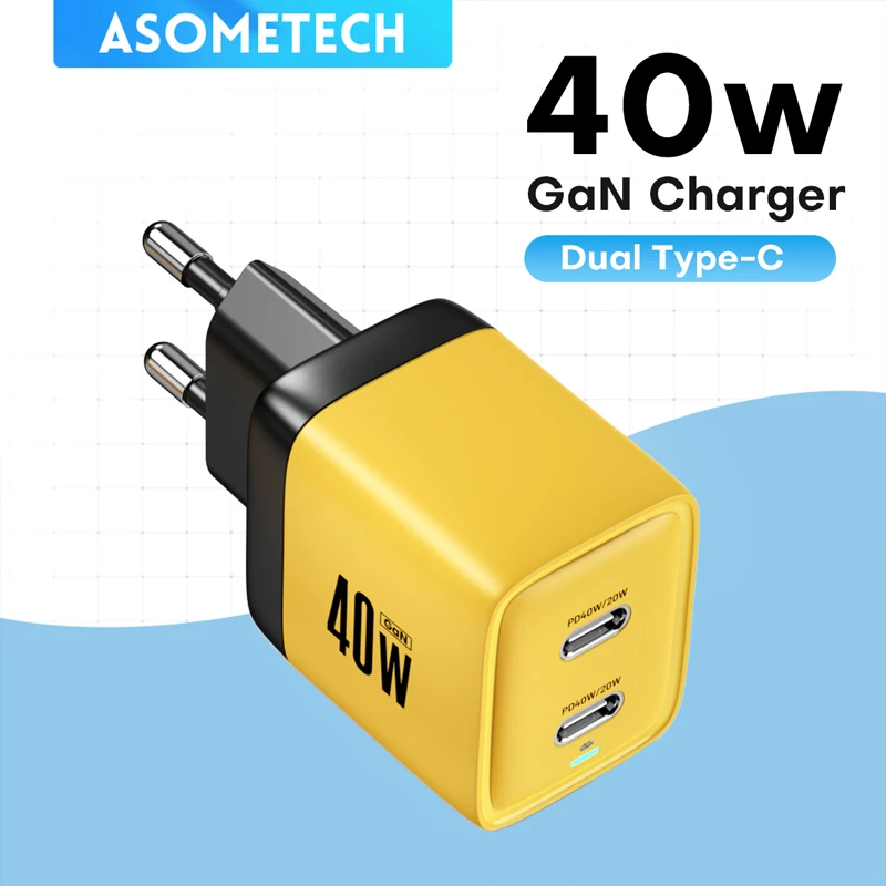 

40W USB C GaN Charger Portable 20W Type C Chargers Support PD Quick Charging For iPhone 14 13 12 Pro Max 11 ipad MacBook HuaWei