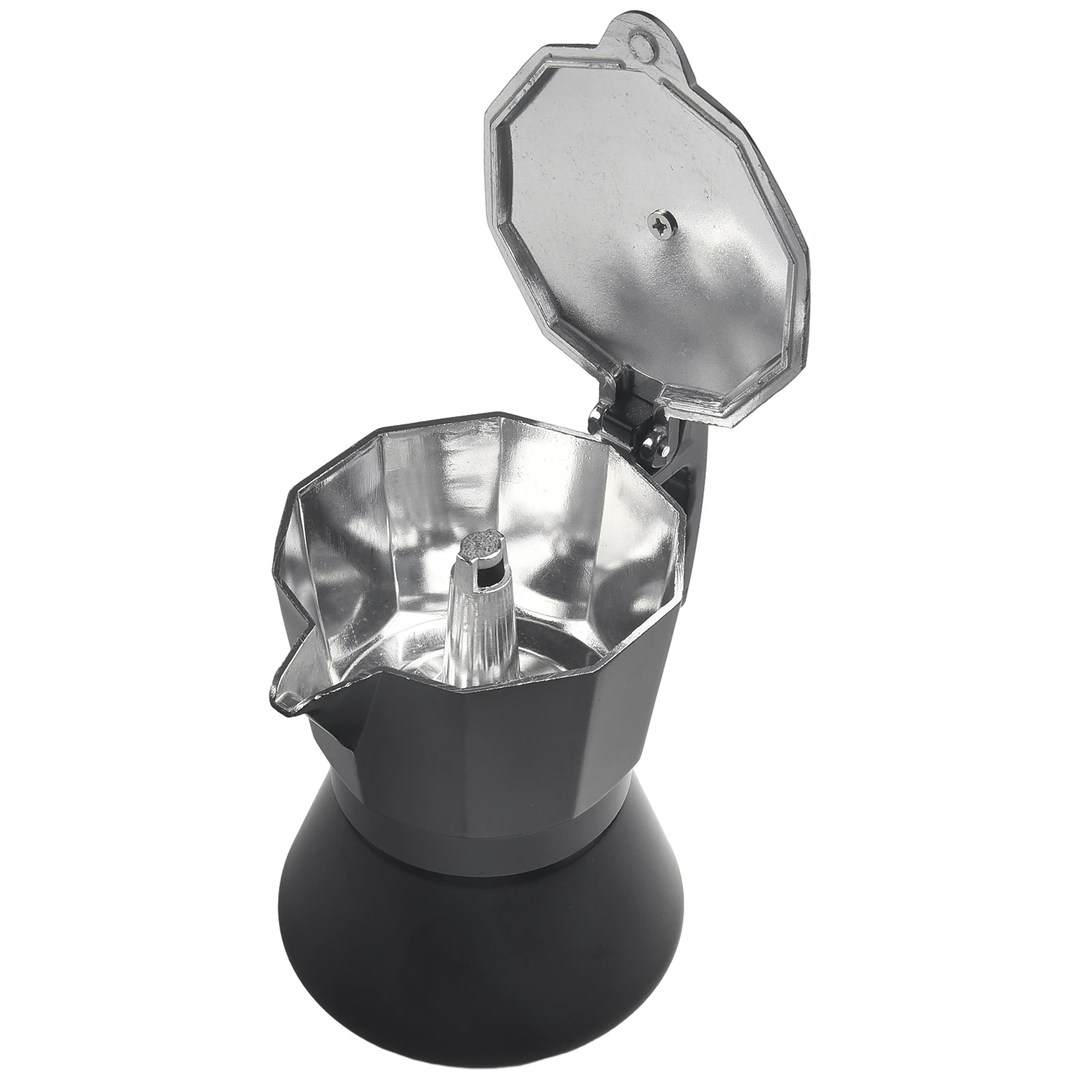 

150/300ML Kettle Pot 1Pc Aluminum Black Coffee Maker Espresso Maker Moka Pot Portable Italian Style New Practical