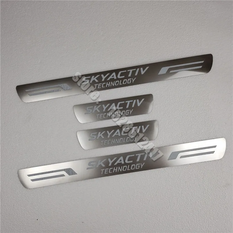 

Free Shipping Stainless Steel Door Sill Scuff Plate/protector Car Threshold Welcome Pedal Accessories for Mazda3 Axela 2014-2020