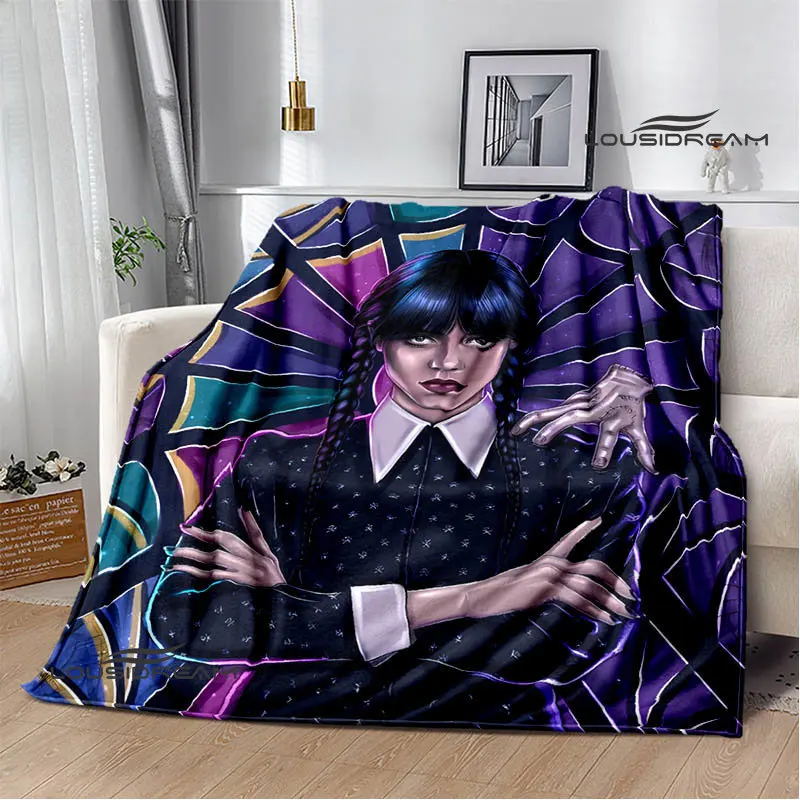 

American drama Wednesday addams printing blankets picnic blanket throw blanket blankets for beds birthday gift