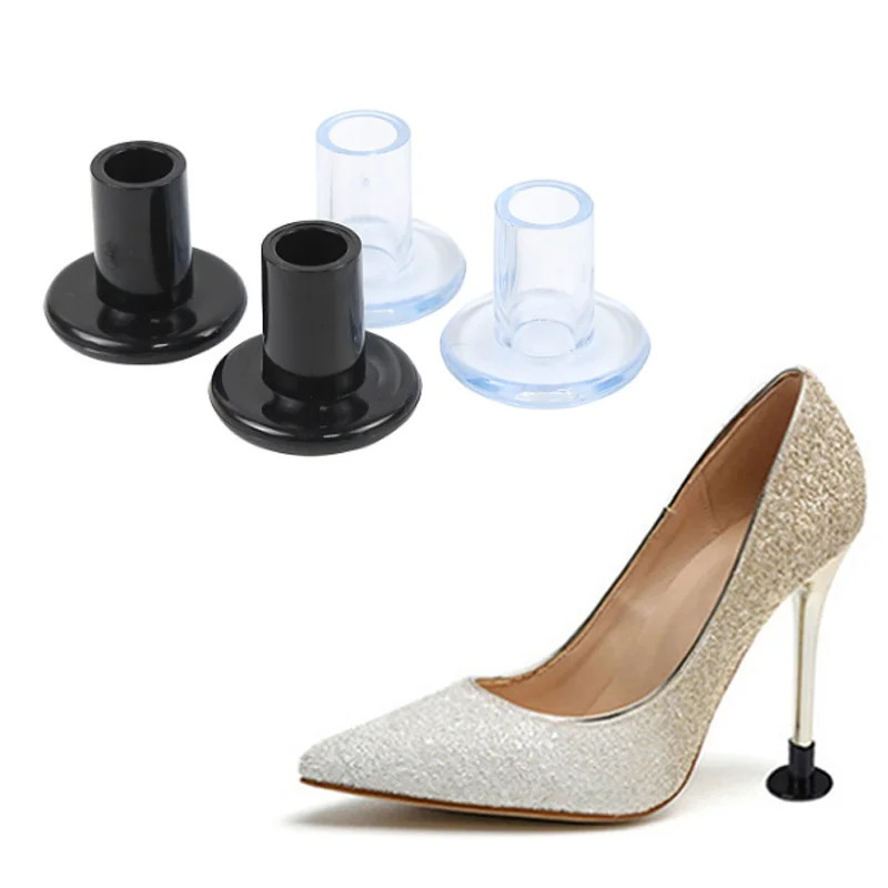 

Heel Silencer for Women Wedding Stiletto Heels Protector Non-slip Wearable Covers Round Protective Stoppers Shockproof Accessory