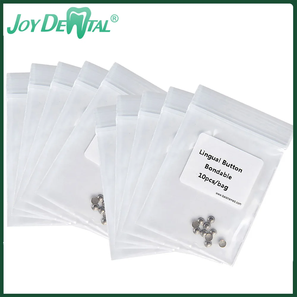 

10 Bags/Pack Dental Orthodontic Lingual Button Bondable Round Base
