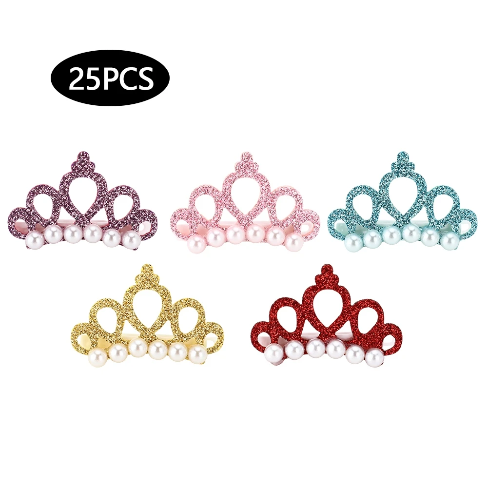 

25Pcs Pet Crown Hair Clip Hairpin Grooming Accessories for Cat Medium Small Dog