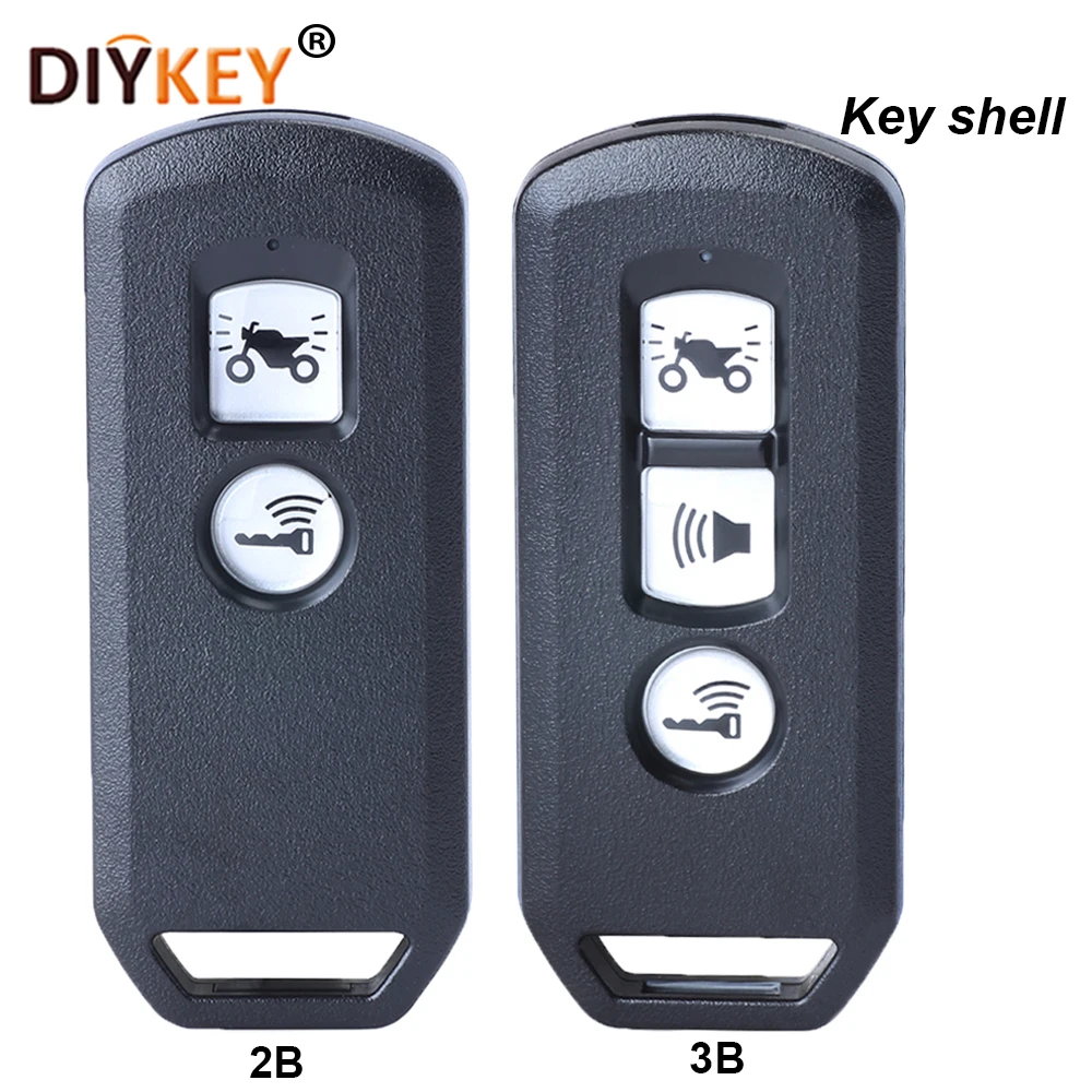 

DIYKEY 2/3 Buttons Motorcycle Remote Key Case Shell Fob for Honda PCX 150 hybrid X-ADV SH125 300 Scoopy Blade: Without