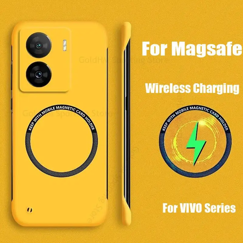 

Funda For vivo iQOO Z7x Z7i For Magsafe Frameless Phone Case For VIVO iQOO Z7 Z6 Z5 X Candy Color Matte Magnetic Magsafing Cover
