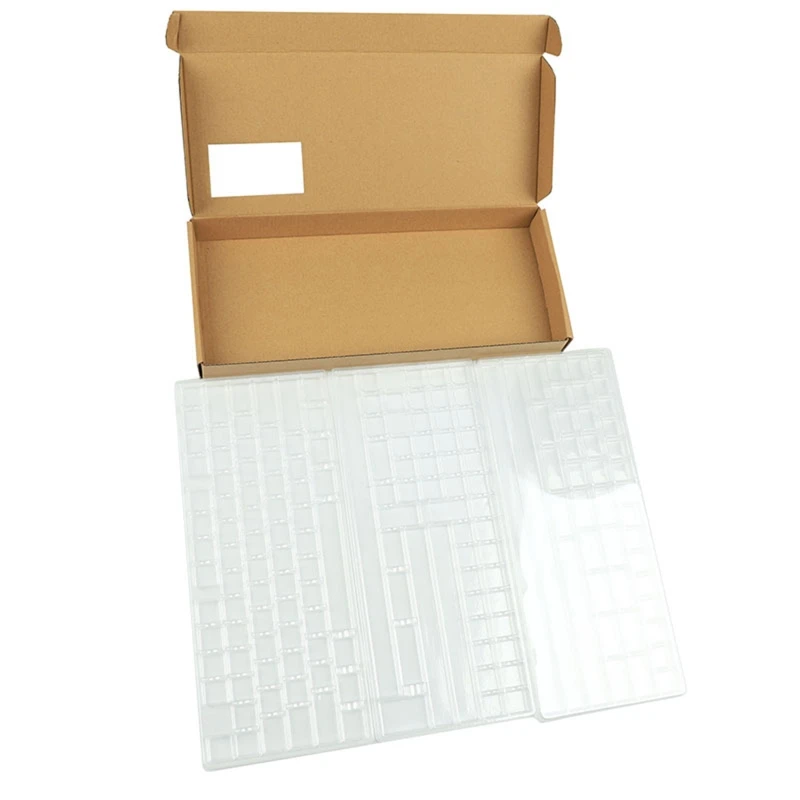 Коробка для хранения клавишных колпачков 3-слойный пылезащитный прозрачный