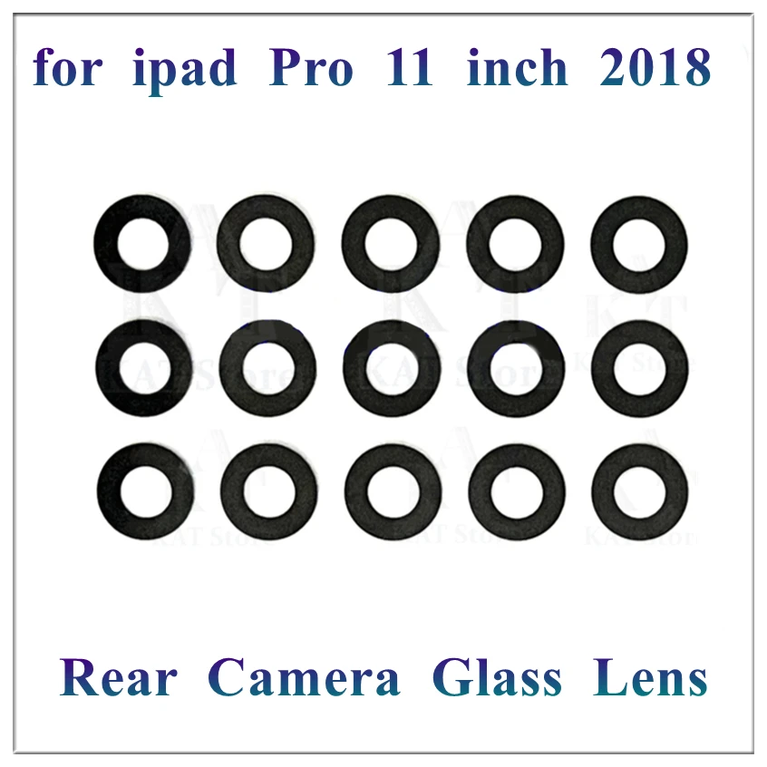 

1 шт. для Ipad Pro 11 дюймов 2018 задняя камера 1-го поколения стеклянный объектив с клейкой поверхностью без рамки крышка без кольца запасные части