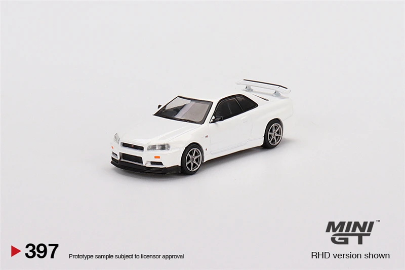 

MINI GT 1:64 Nissan Skyline GT-R (R34) V-Spec N1 White RHD Diecast Model Car