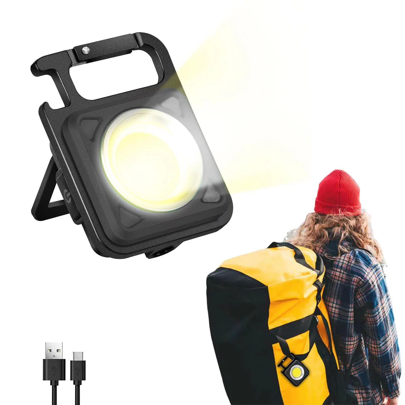 

Светодиодный Кая светодиодная вспышка 500 люмен яркий Перезаряжаемый брелок вспышка s 4 режима освещения портативный карманный свет