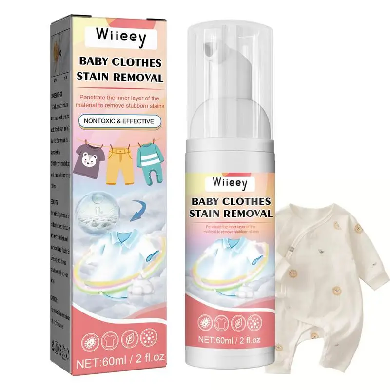 

Clothes Stain Remover Laundry Remover For Clothes 60ml Newborn & Baby Essentials Messy Eater Stain Treater Spray No Dry Cleaning