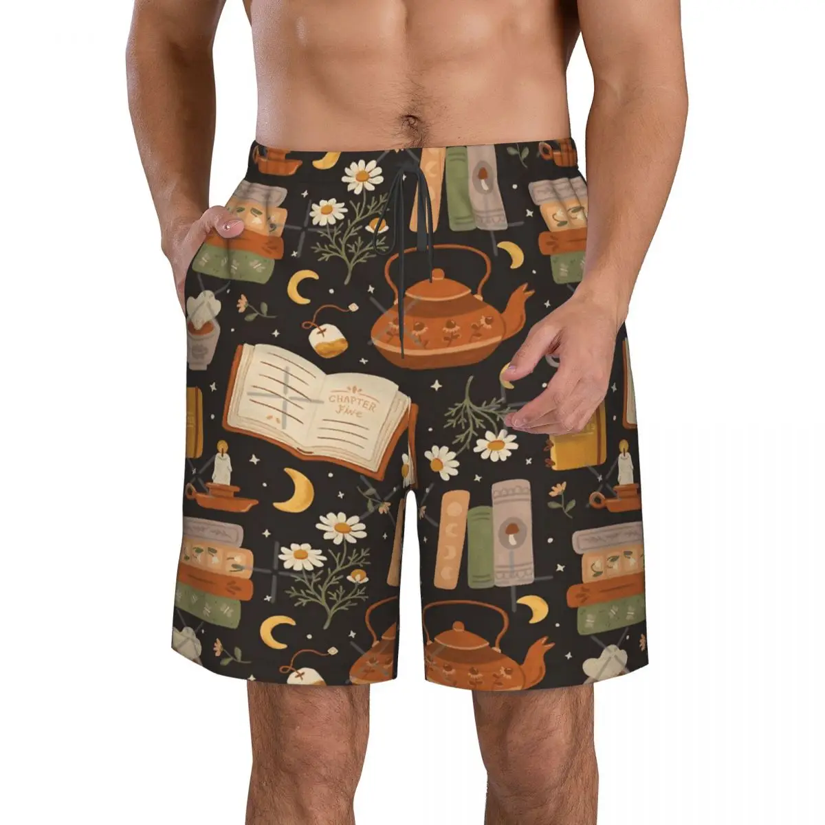 

Пляжные штаны Sweet Bookish Dreams, повседневные Мягкие штаны на шнурке для путешествий, можно стирать в машине, Настраиваемые