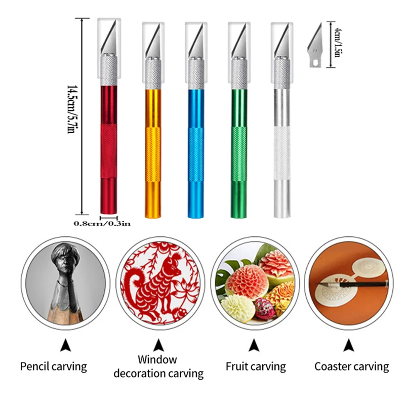 

Wood Carving Tools Art Knifes Hobby Leather Fruit Food Craft Paper Cut raft Sculpture Engraving Scalpel DIY Cutting PCB Repair