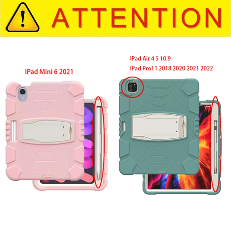 Противоударный силиконовый чехол для iPad 10 2 7 8 9 Gen Air 3 4 5 Mini 6 2018 Pro 11 дюймов