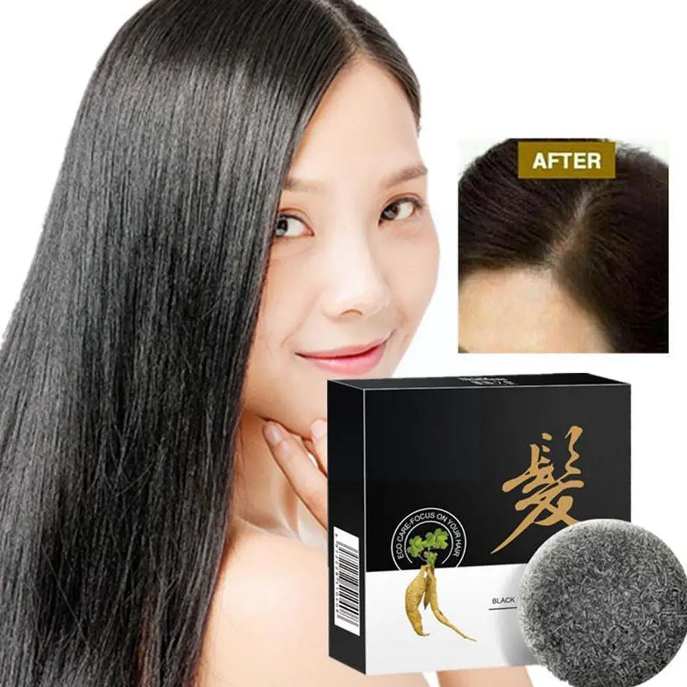 

Natural Organic Mild Formula Hair Shampoo Polygonum Darkening Hair Gray Hair Hair Essence Reverse Shampoo Cleansing Bar Soa S4R3