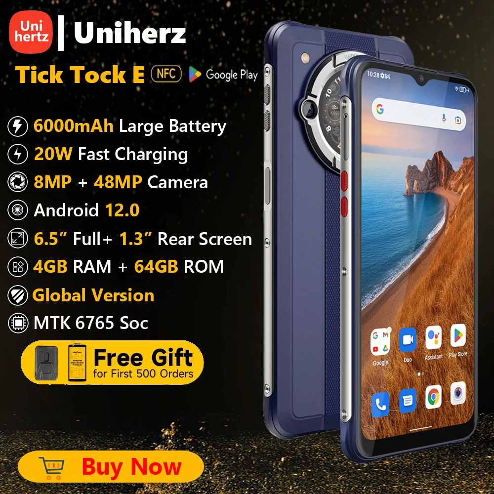 Unihertz Tick Tock E Octa Core Android Smartphone 6000mAh 6.5