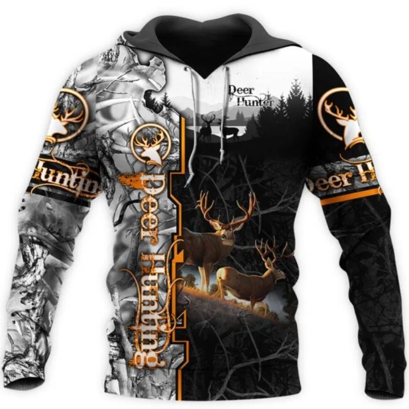 

Fashion Deer Hunting Camo 3D Print Hoodie Casual Street Element Zipper Hoodie Autumn Winter Long Sleeve Sweatshirt