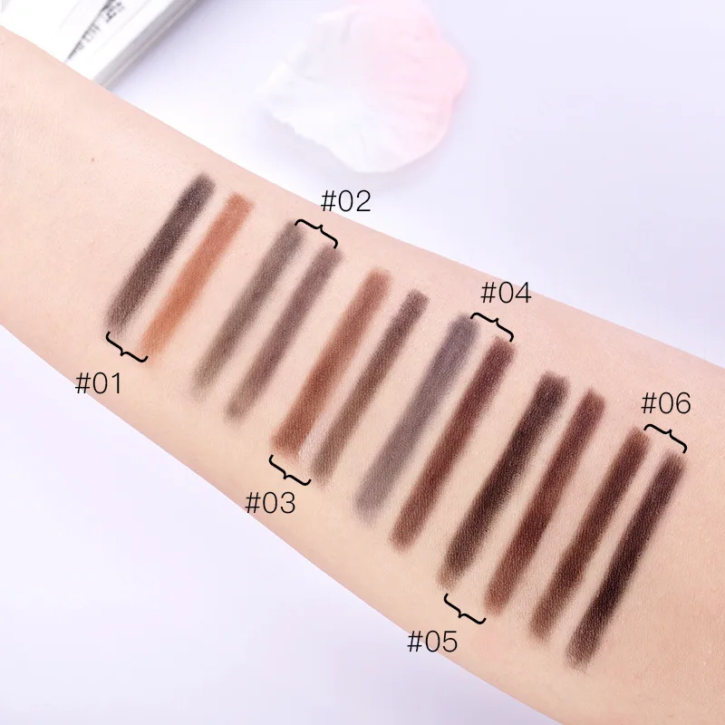 2 цвета пудра для бровей фотография эффект тени |