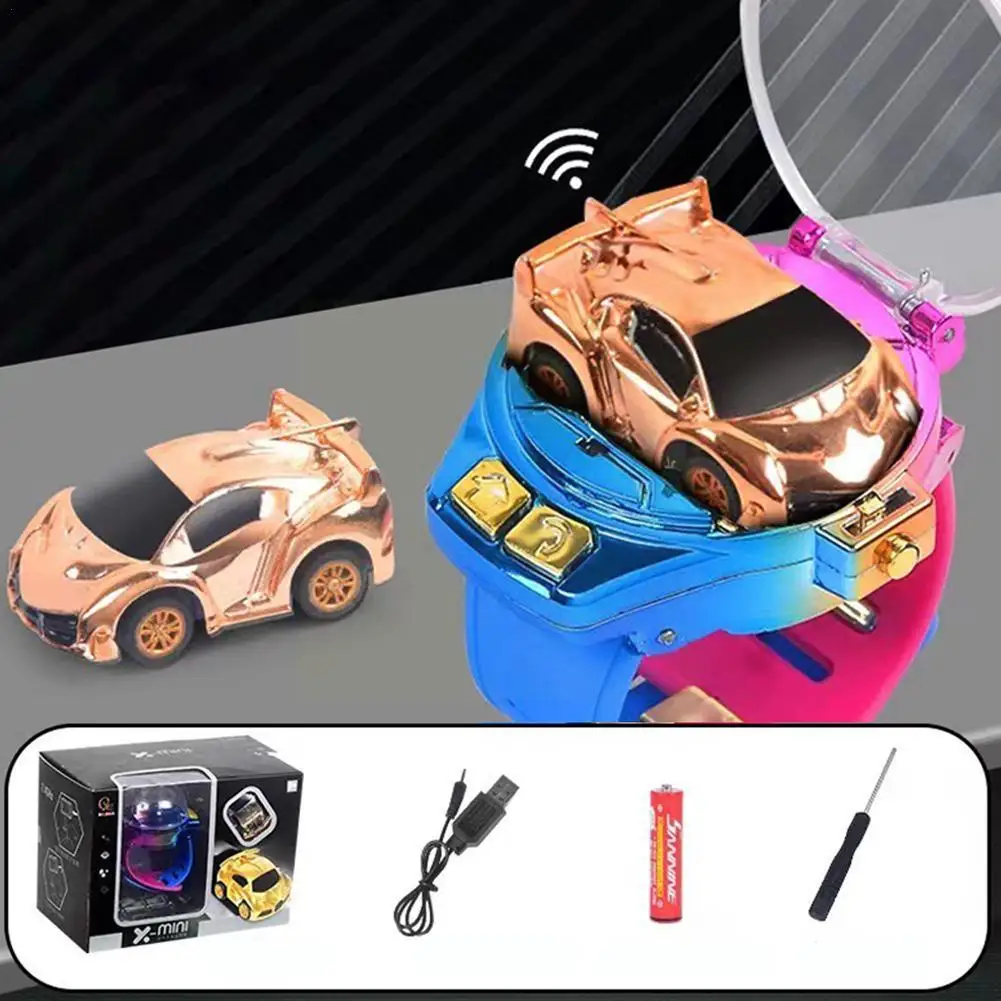 

Мини-часы с дистанционным управлением автомобиль с инфракрасным датчиком для гонок 2,4g для запястья; С Usb часы для управления игрушечным флэ...