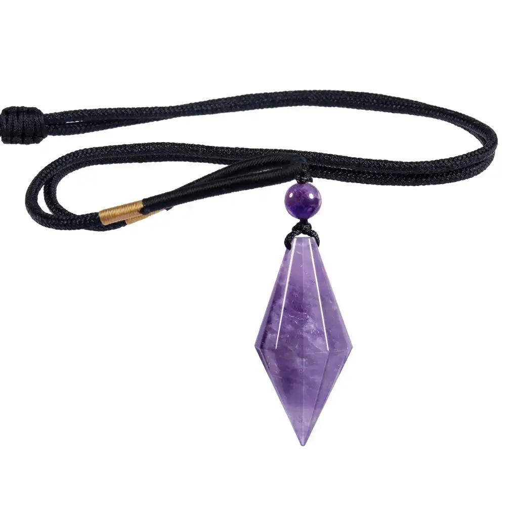 

Ожерелье TUMBEELLUWA с подвеской из натурального камня для женщин и мужчин, маятник с кристаллами рейки чакры для оздоровления