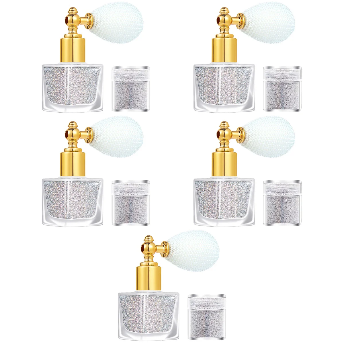 

5 Sets Make Glitter Spray Body Glitter Spray Hair Glitter Spray Body Shimmer Powder Spray Body Highlighter Powder