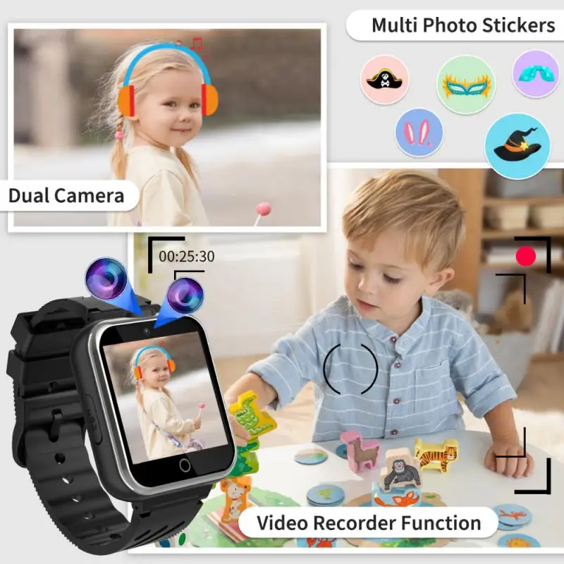 

Умные часы X32 для детей, Смарт-часы для звонков с Sim-картой, Детские умные часы с измерителем педалей и двойной камерой, Смарт-часы с 24 играми