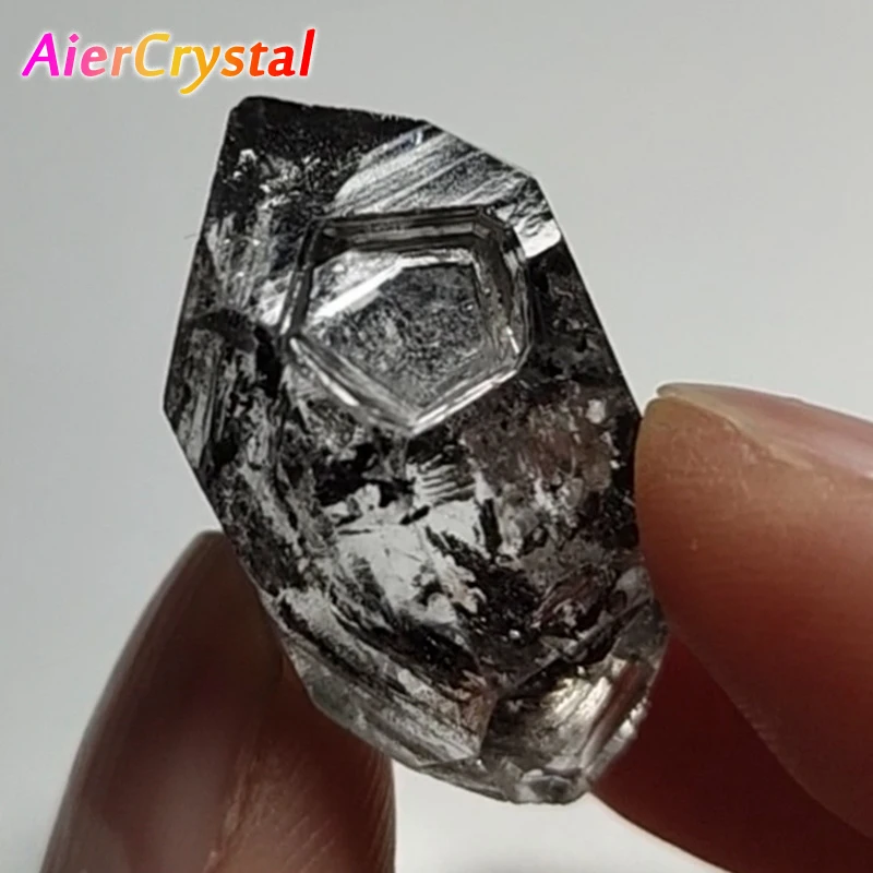 

Natural Crystal Stone Black Herkimer Diamond Specimen Raw Mineral Energy Rough Stone Reiki Healing Rock Quartz Home Decoration