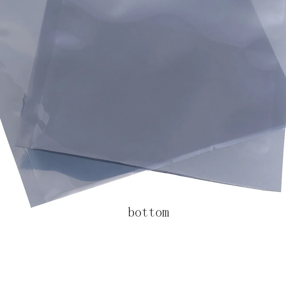 

100x Strong Anti-Static Gripseal Bags Flat Pouch Transparent Grey Organizador De Papelería Storage Box Organizadores Rangement