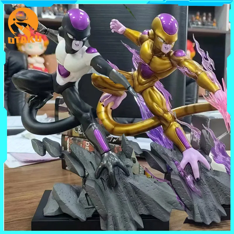 24cm Dragon Ball Figure Z Gold Frieza Freezer Figure Anime Figures Dbz Black Frieza Pvc Gk Statue Figurine Model Doll Toy Gift