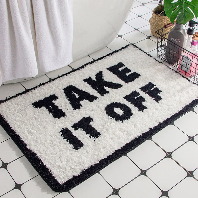 Ковер с алфавитом Take It Off пушистый домашний ковер из микрофибры впитывающий