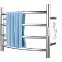 Heated Towel Rack Towel Heater Warmer 4/8/10/12Bar Polishing Brushed / Mirror Polished / Powder Coated Steel Curved