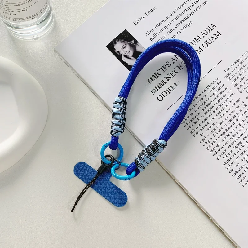 Модный темно-синий нейлоновый ремешок для мобильного телефона портативный