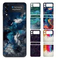3m flim for samsung galaxy z flip3 flip 5g colorful nebula back screen protector film cover wrap durable protective sticker