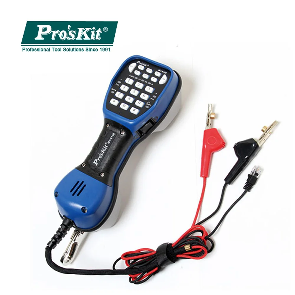 

Pro'skit MT-8100 Waterproof Communication Phone Tester Check Line Communications Network Cable Tester Hunt Instrument Check