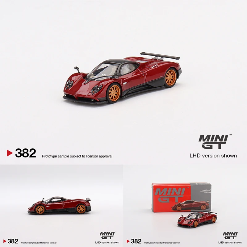 MINI GT 1:64 Zonda F Rosso Dubai lega rossa Diorama collezione di modelli di auto In miniatura Carros Toys 382 In magazzino