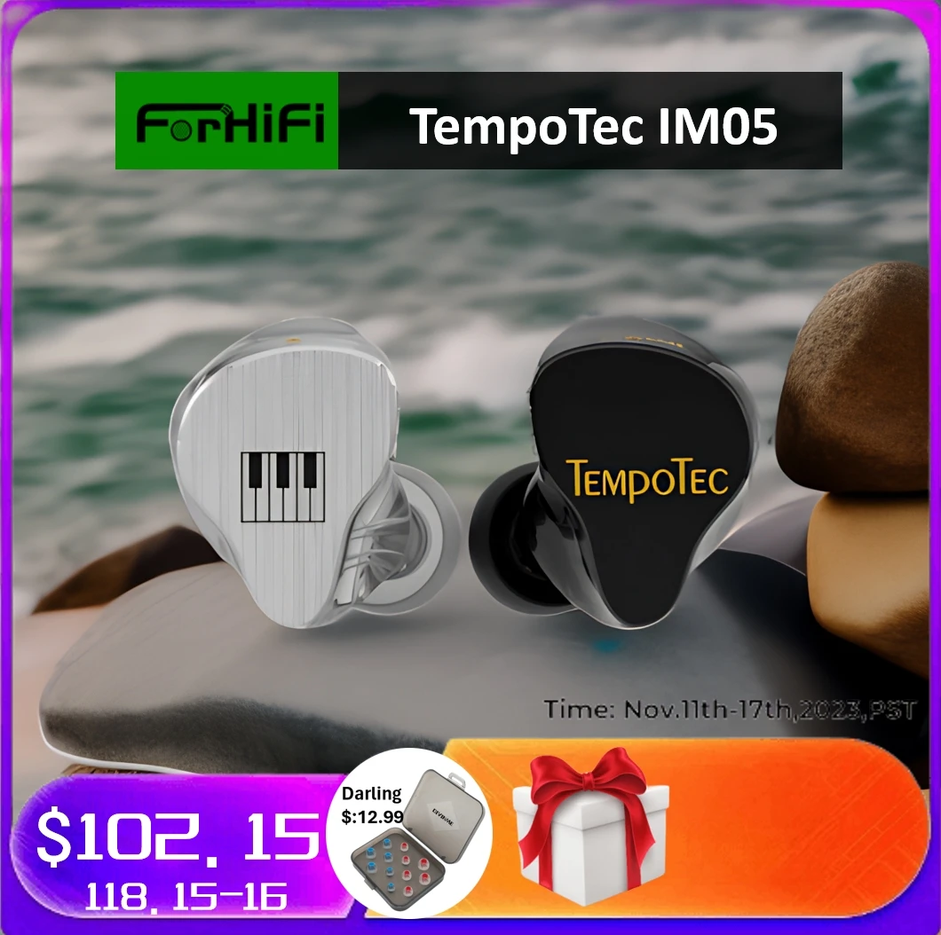 

TempoTec IM05 1DD+4BA Wired Hybrid Earphones In Ear Monitors HiFi Headphone with 2Pin 0.78 Detachable Cable 3.5mm Performer 8
