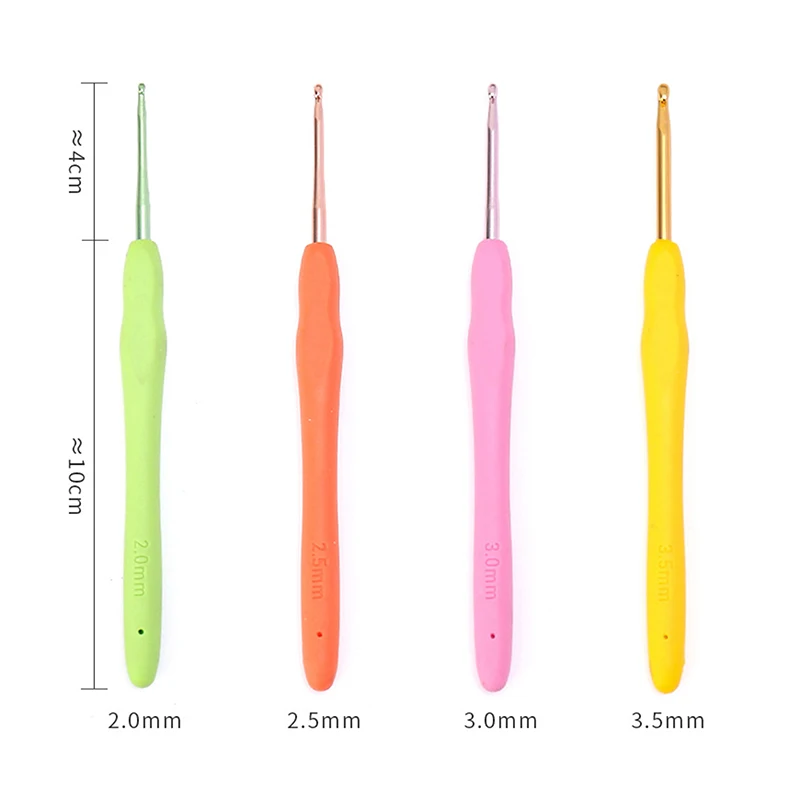 Набор Для Вязания Своими Руками Мягкие Пластиковые Ручки Алюминиевые Крючки 9