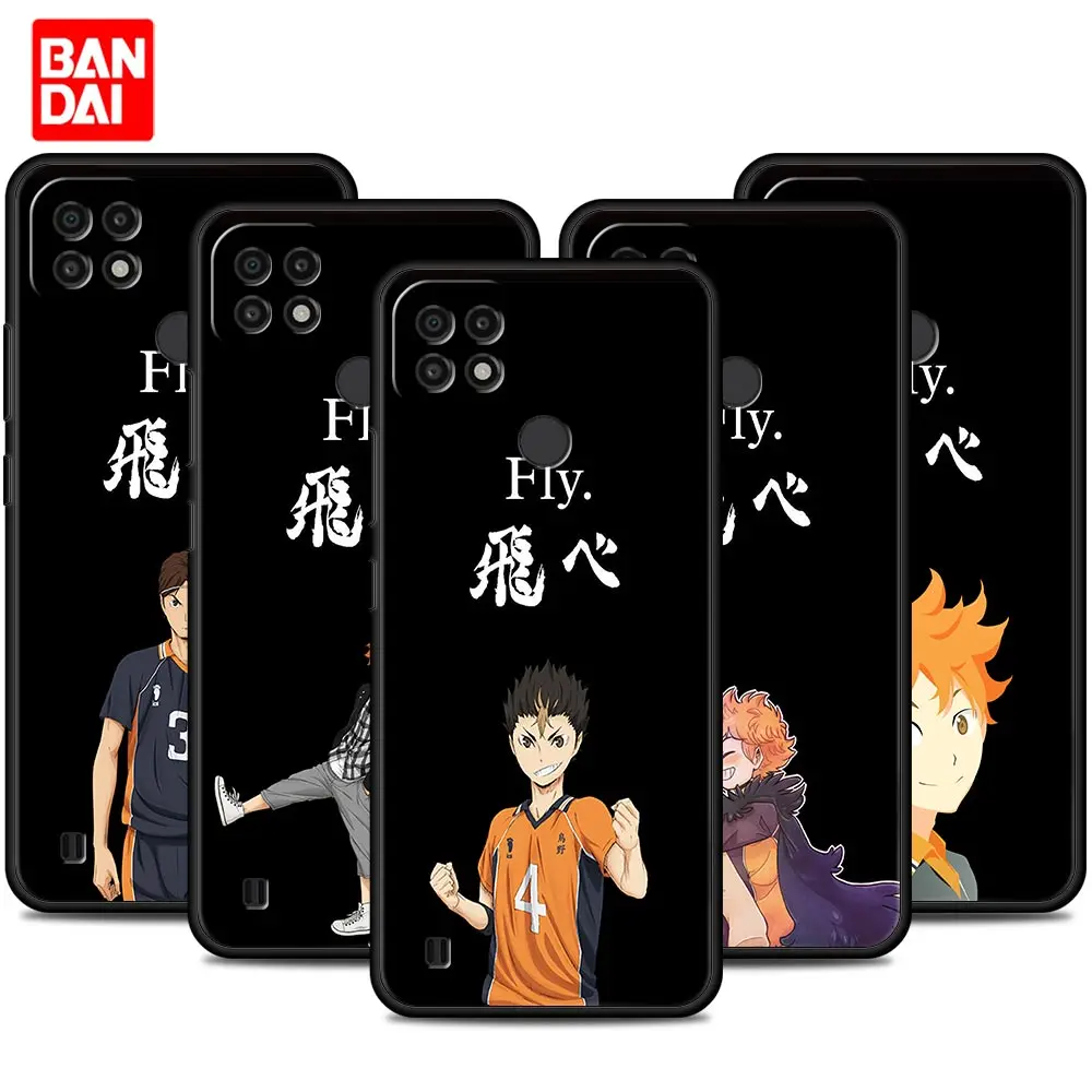 

Haikyuu Manga Fly Case for Realme 8i 8 Pro C21Y C25 C11 C20 7 7i 9i XT GT GT2 C15 C3 C21 2020 Official Original Silicone Cover