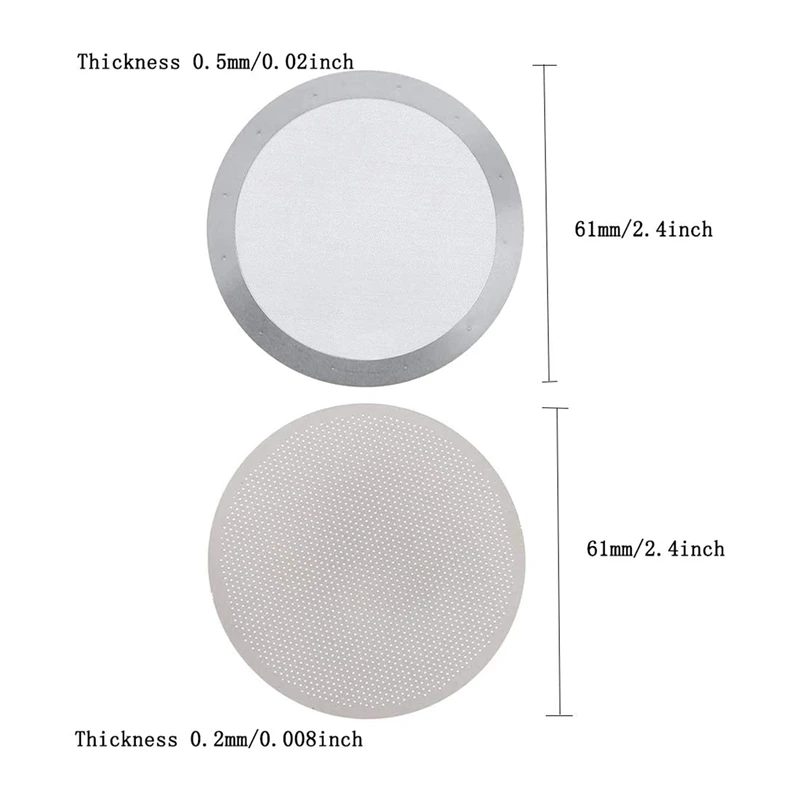 Фильтры для кофе кофеварки многоразовые фильтры 2 типа моющиеся сетчатые